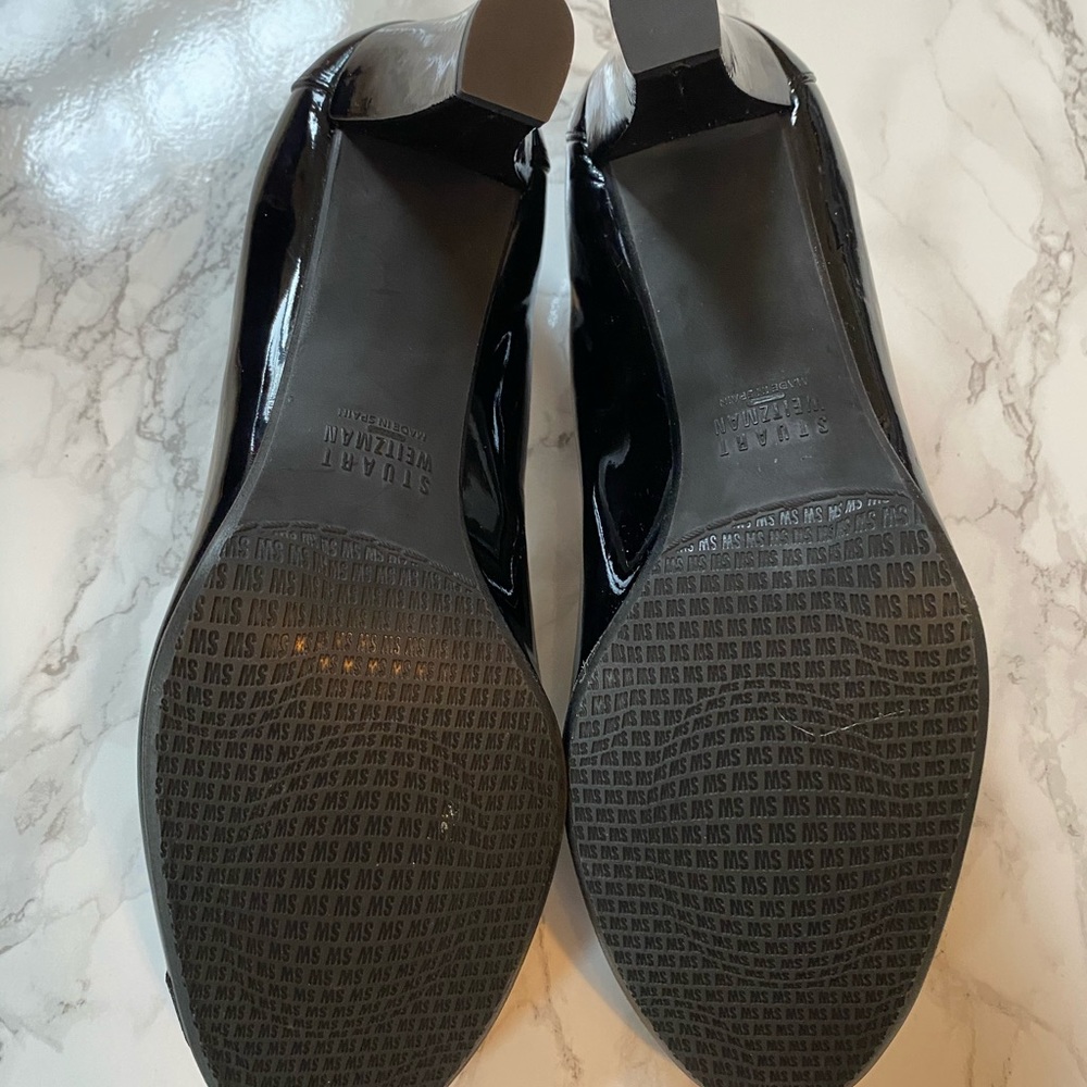 Stuart Weitzman Easily Elastic Leather Heels - Picture 6 of 6